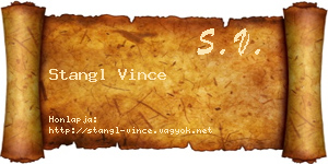 Stangl Vince névjegykártya